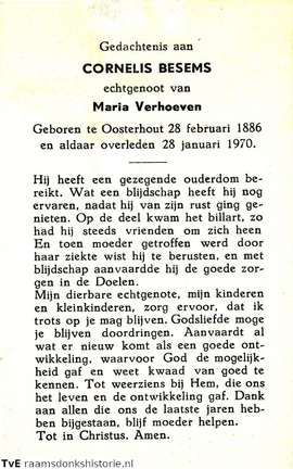 Cornelis Besems Maria Verhoeven