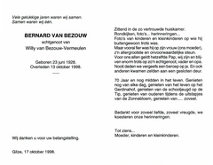 Bernard van Bezouw Willy Vermeulen
