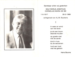 Waltherus Josephus Cornelius Maria de Bie A.J.M. Buckens