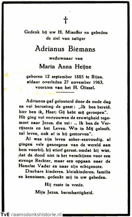 Adrianus Biemans Maria Anna Heijne