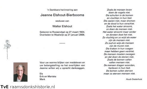 Jeanne Bierbooms Walter Elshout
