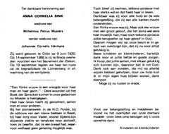 Anna Cornelia Bink Wilhelmus Petrus Mutsers  Johannes Cornelis Hermans