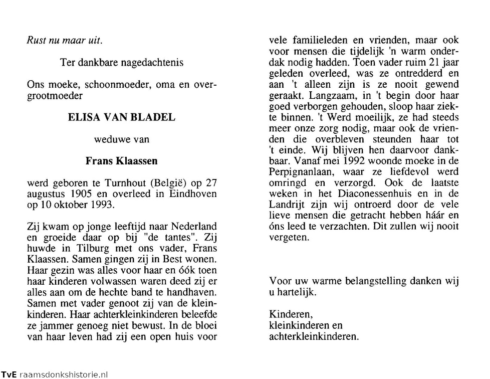 Elisa van Bladel Frans Klaassen
