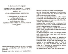 Cornelia Hendrica Blankers Johannes Cornelis Broeders