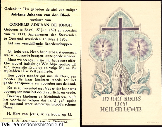 Adriana Johanna van den Bleek Cornelis Adriaan de Jongh