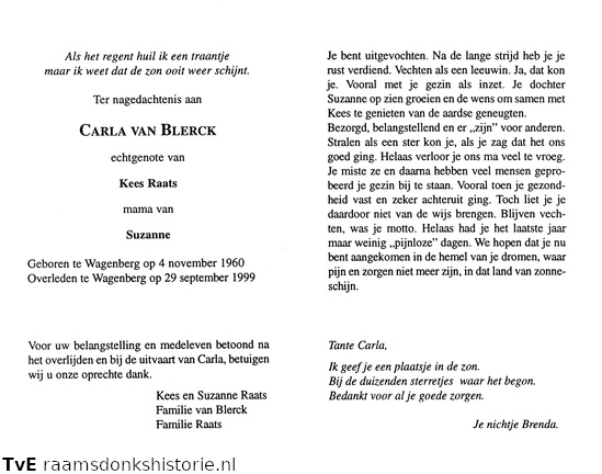 Carla van Blerck Kees Raats