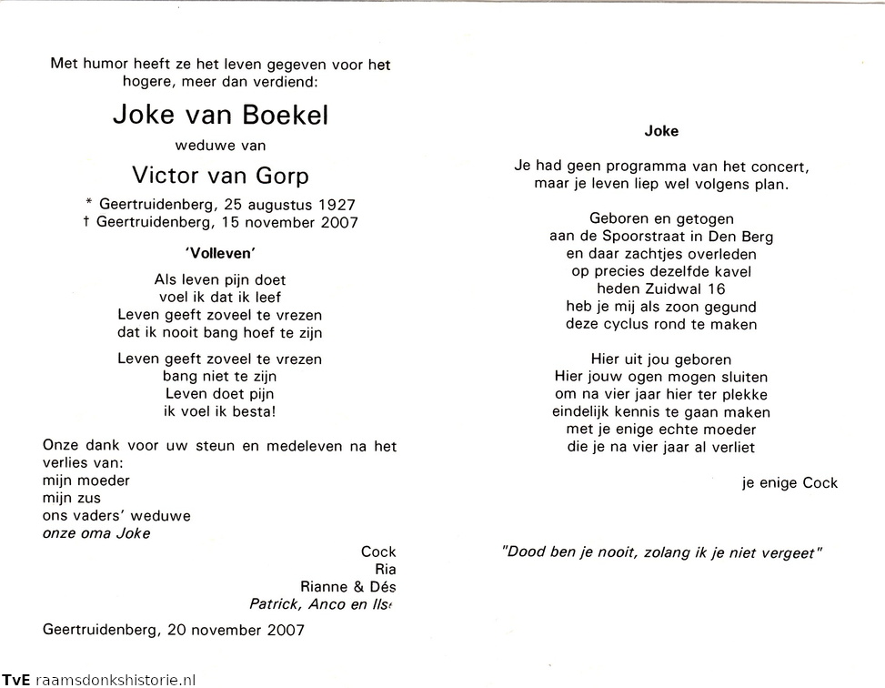 Joke van Boekel Victor van Gorp