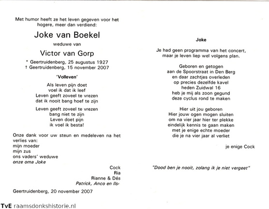 Joke van Boekel Victor van Gorp