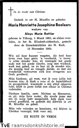 Maria Henriette Josephina Boelaars Aloys Marie Rottier