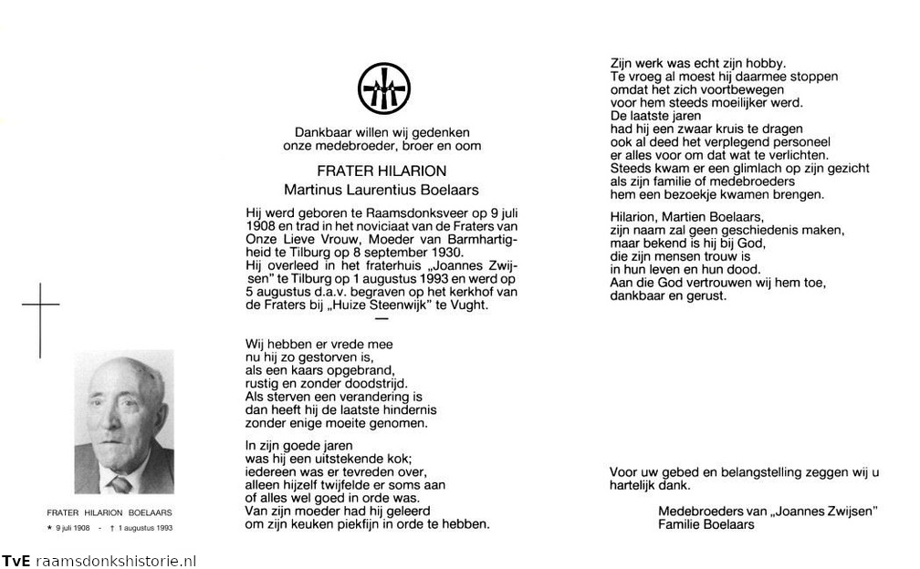 Martinus Laurentius Boelaars broeder