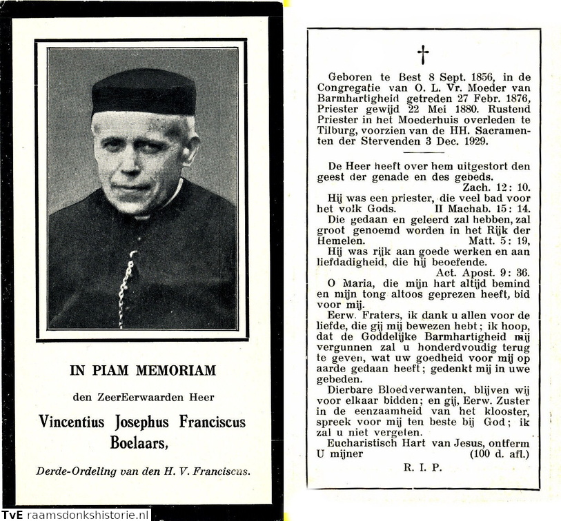 Vincentius Josephus Franciscus Boelaars priester