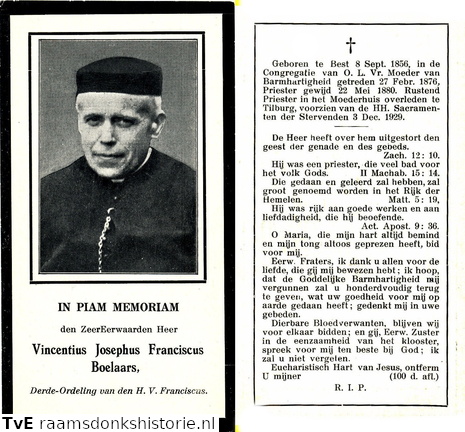 Vincentius Josephus Franciscus Boelaars priester