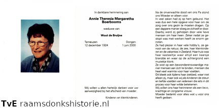 Annie Theresia Margaretha Boerbooms Wout de Bruijne