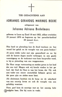 Adrianus Gerardus Marinus Boere Johanna Adriana Brekelmans