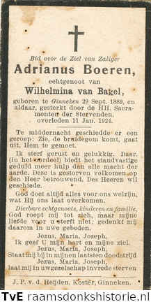 Adrianus Boeren Wilhelmina van Bakel