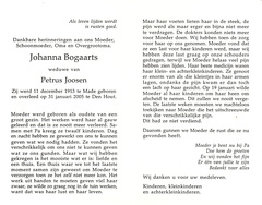 Johanna Bogaarts Petrus Joosen