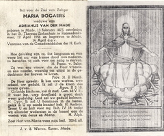 Maria Bogaers Adrianus van der Made