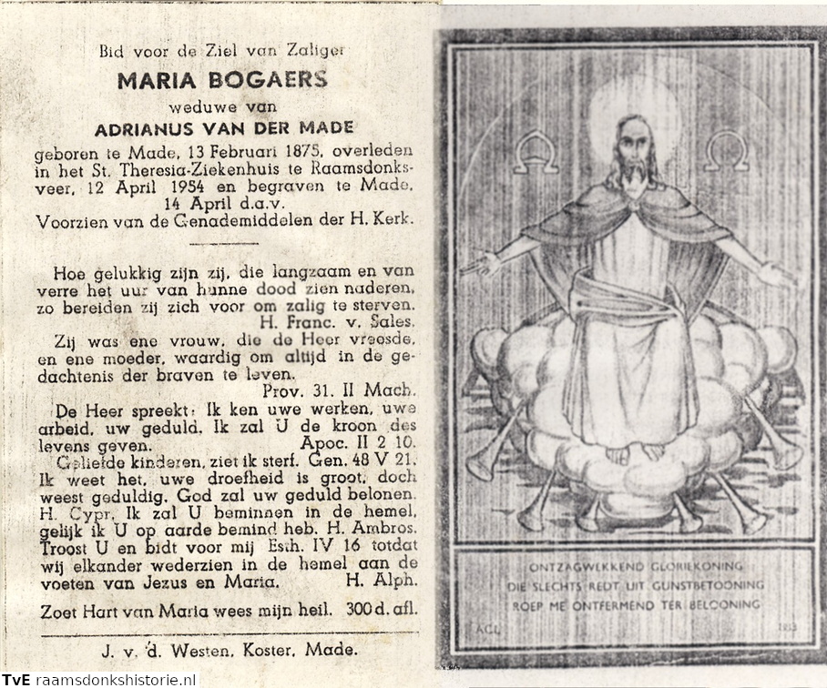 Maria Bogaers Adrianus van der Made