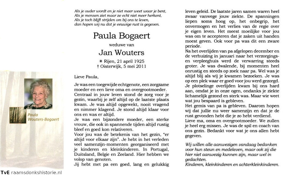 Bogaert, Paula Bogaert Jan Wouters