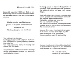 Maria Jacoba van Bokhoven Wilhelmus Josephus van den Hoven