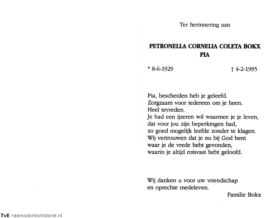 Petronella Cornelia Coleta Bokx