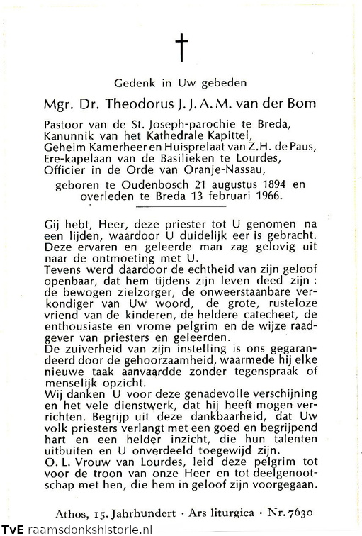 Theodorus J.J.A.M. van der Bom priester
