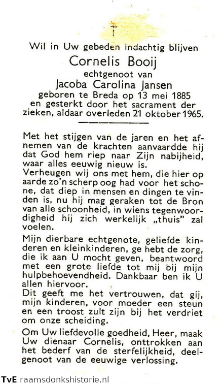 Cornelis Booij Jacoba Carolina Jansen