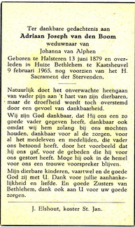 Adriaan Joseph van den Boom Johanna van Alphen