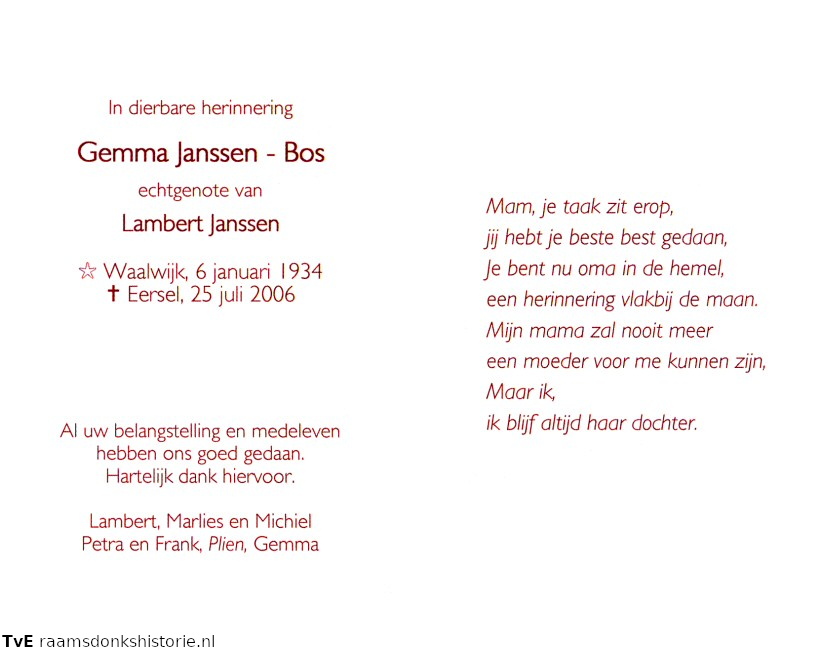 Gemma Bos Lambert Janssen