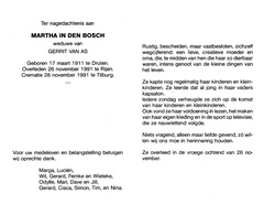 Martha in de Bosch Gerrit van As