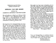 Adriana van den Bosch Albertus Antonius van der Pluijm