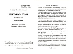 Ann van den Bosch Gijs Vissers