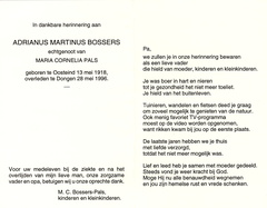 Adrianus Martinus Bossers Maria Cornelia Pals