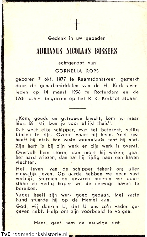 Adrianus Nicolaas Bossers Cornelia Rops