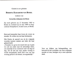 Berdina Elisabeth van Boxel Gerardus Johannes de Hoon