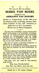 Maria van Boxel Adrianus van Dongen