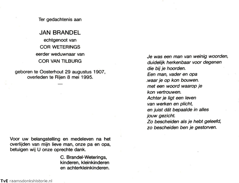 Jan Brandel Cor Weterings  Cor van Tilburg