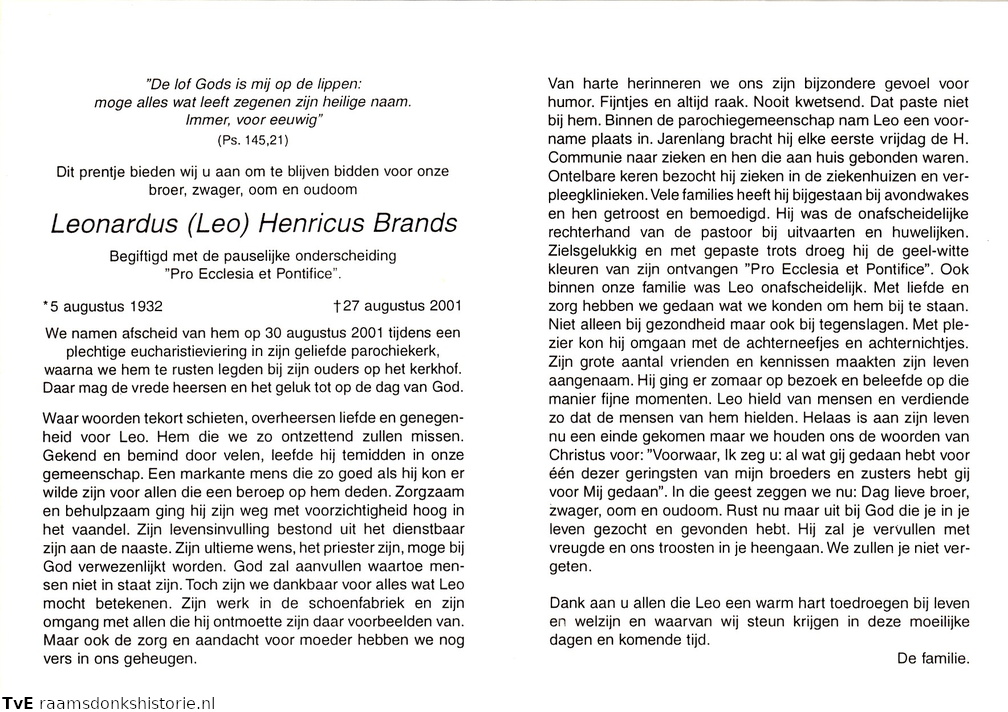 Leonardus Henricus Brands