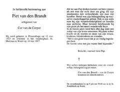 Piet van den Brandt Cor van de Corput