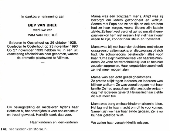 Bep van Bree Wim van Heerde