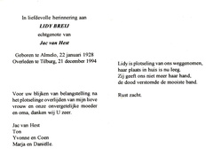 Lidy Breij Jac van Hest