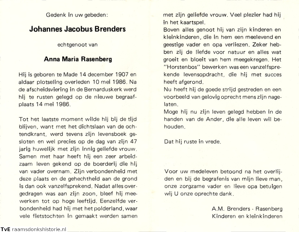 Johannes Jacobus Brenders Anna Maria Rasenberg