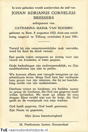 Johan Adrianus Cornelius Bressers Catharina Maria van Roomen