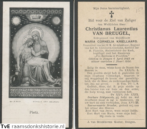 Christianus Laurentius van Breugel Maria Cornelia Kriellaars
