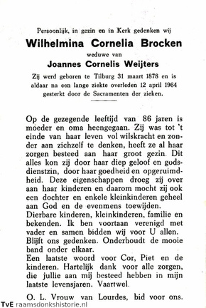 Wilhelmina Cornelia Brocken Joannes Cornelis Weijters