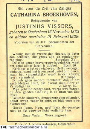 Catharina Broekhoven Justinus Vissers