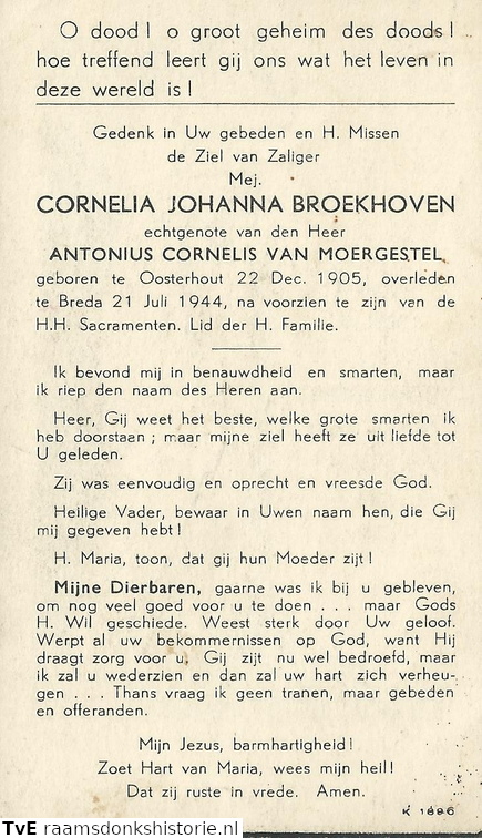 Cornelia Johanna Broekhoven Antonius Cornelis van Moergestel