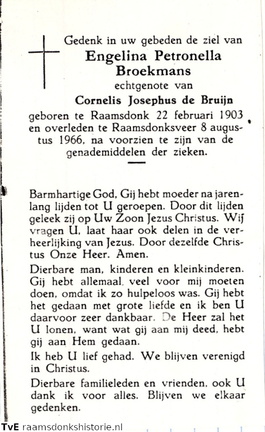 Engelina Petronella Broekmans Cornelis Josephus de Bruijn