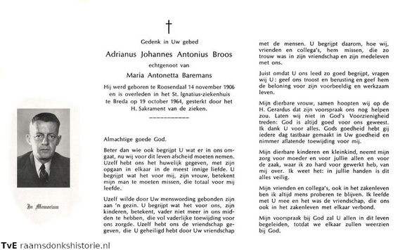Adrianus Johannes Antonius Broos Maria Antonetta Baremans