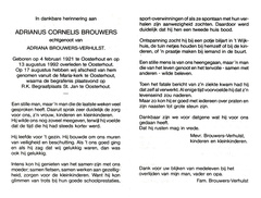 Adrianus Cornelis Brouwers Adriana Verhulst